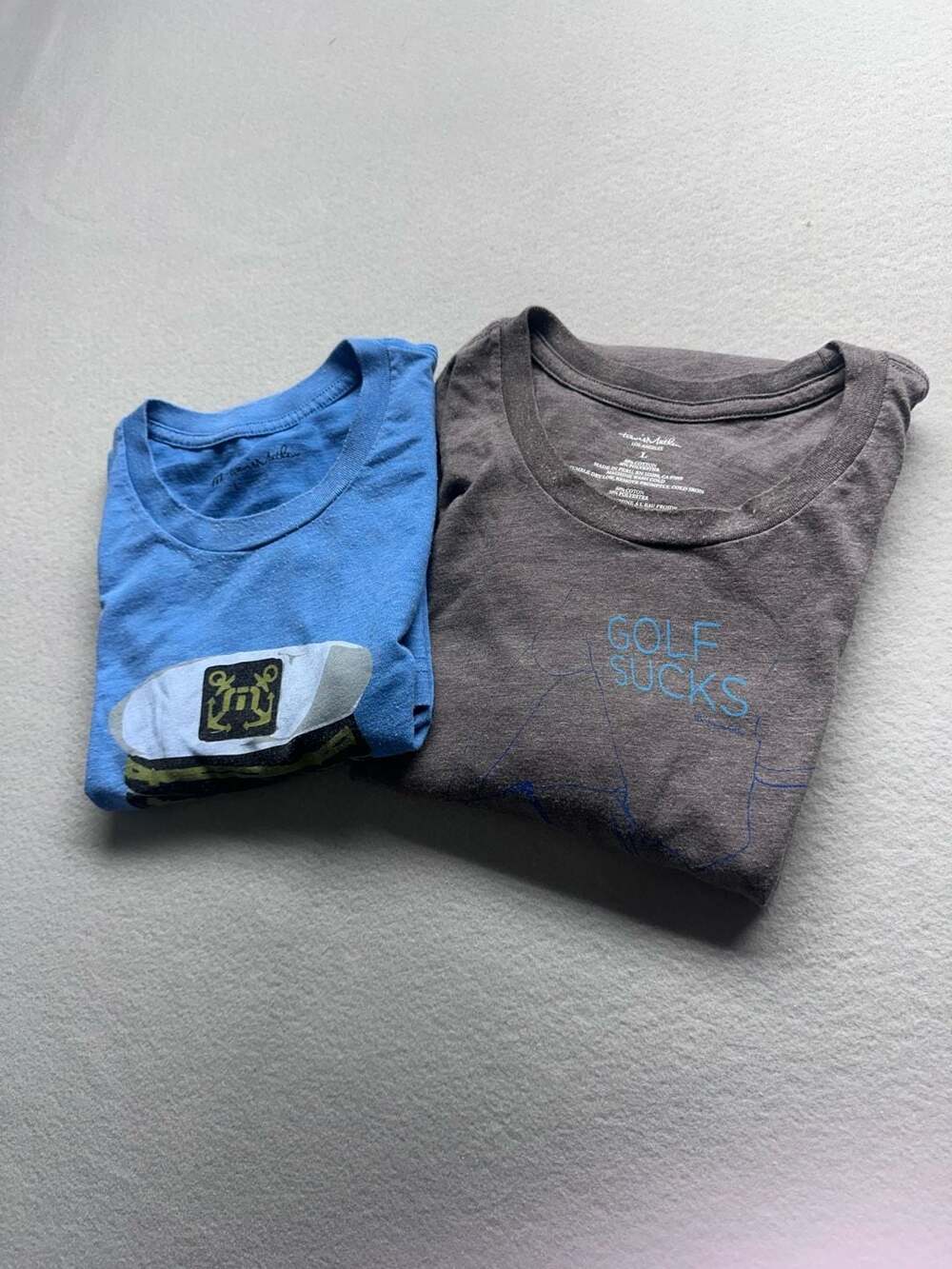 Travis Mathew T-Shirts Lot Size L Golf Sucks Spaulding Graphic